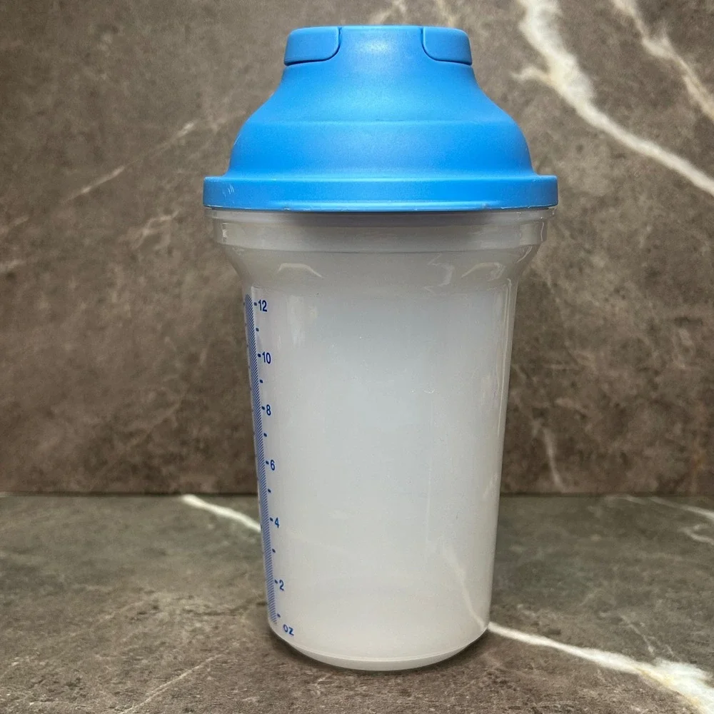 Tupperware Quick Shake Container 15oz 450ml Blue Lid Blender Insert 7737A-3